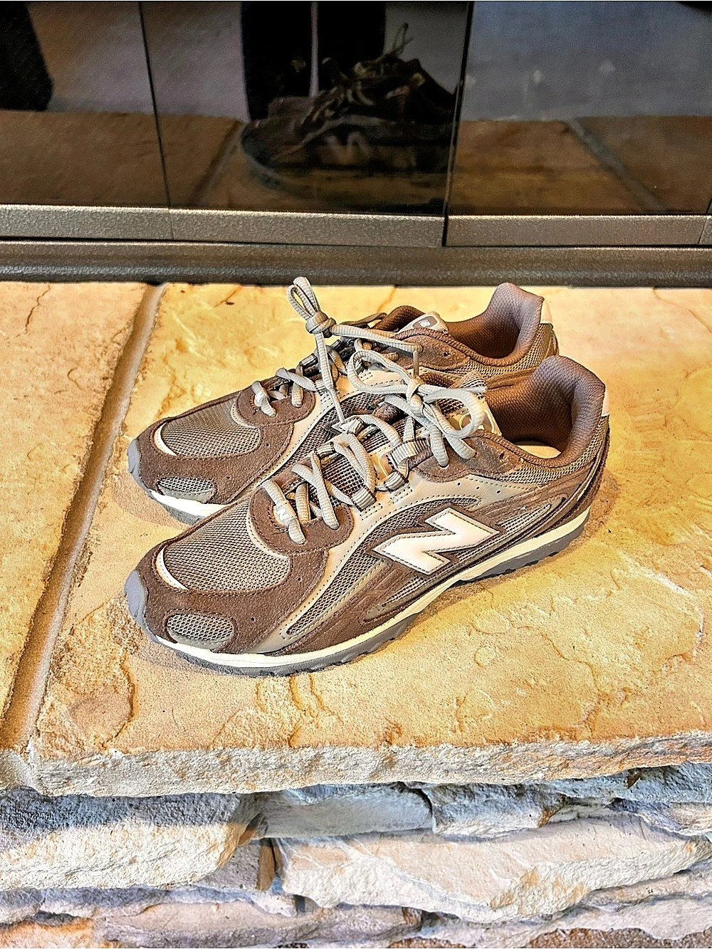New Balance 204L Brown and Pink Suede Sneakers